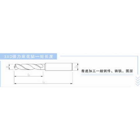 3XD強(qiáng)力麻花鉆-短長度